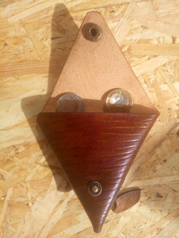 Skórzany portfel na monety, bilonówka prezent dla kobiety i mężczyzny.