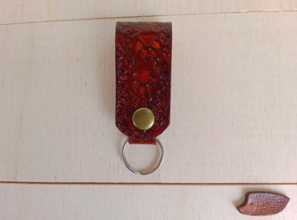 Skórzany brelok na klucze Psi trop.