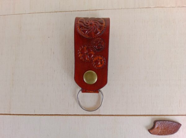 Skórzany brelok na klucze Steampunk