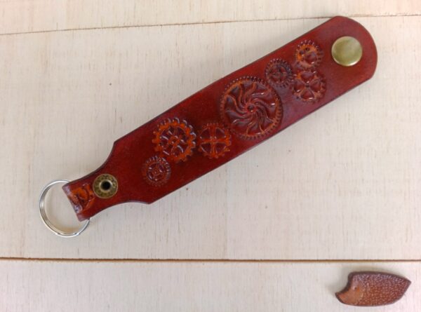 Rozłożony brelok do kluczy Steampunk.